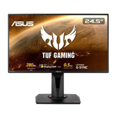 Asus TUF Gaming 24.5” 1080P HDR Monitor VG258QM - Full HD, 280Hz (Supports 144Hz), 0.5ms, Extreme Low Motion Blur Sync, G-SYNC Compatible, DisplayHDR 400, Speaker, DisplayPort HDMI, Height Adjustable