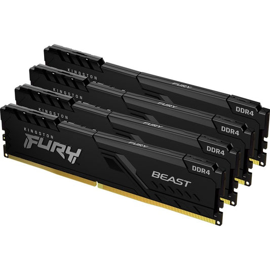 Kingston Fury Beast Black 128GB 3200MHz DDR4 CL16 DIMM SDRAM (4x32GB) Memory Kit