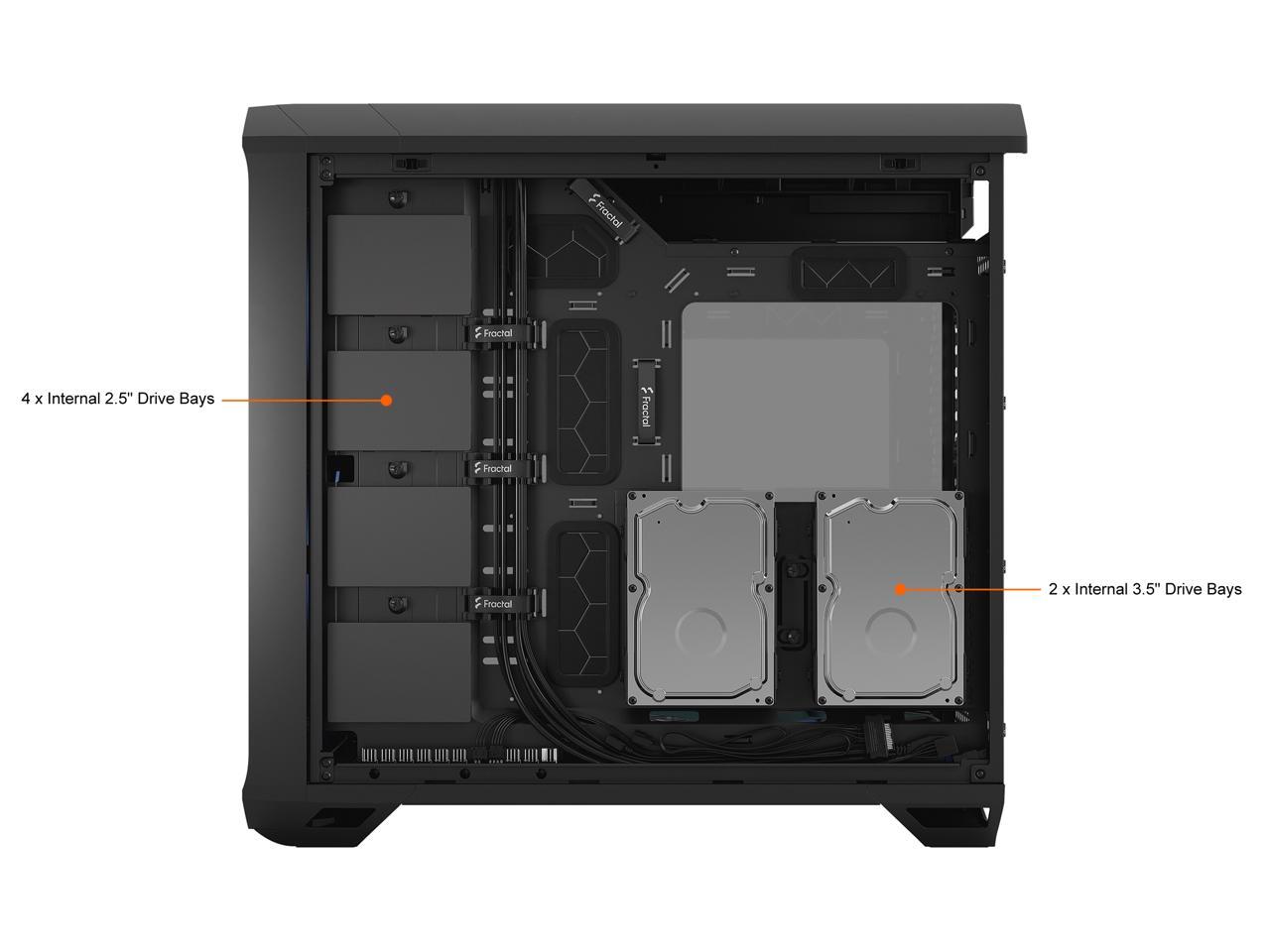 Fractal Design Torrent RGB Black E-ATX Tempered Glass Window High-Airflow Mid Tower Computer Case