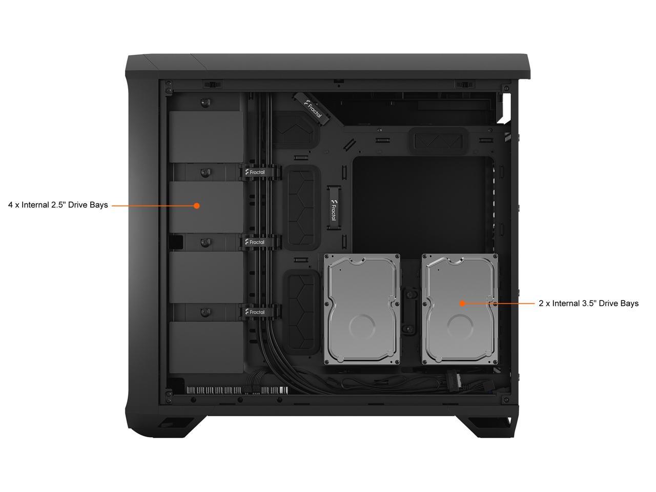 Fractal Design Torrent E-ATX Black Solid High-Airflow Mid Tower Computer Case