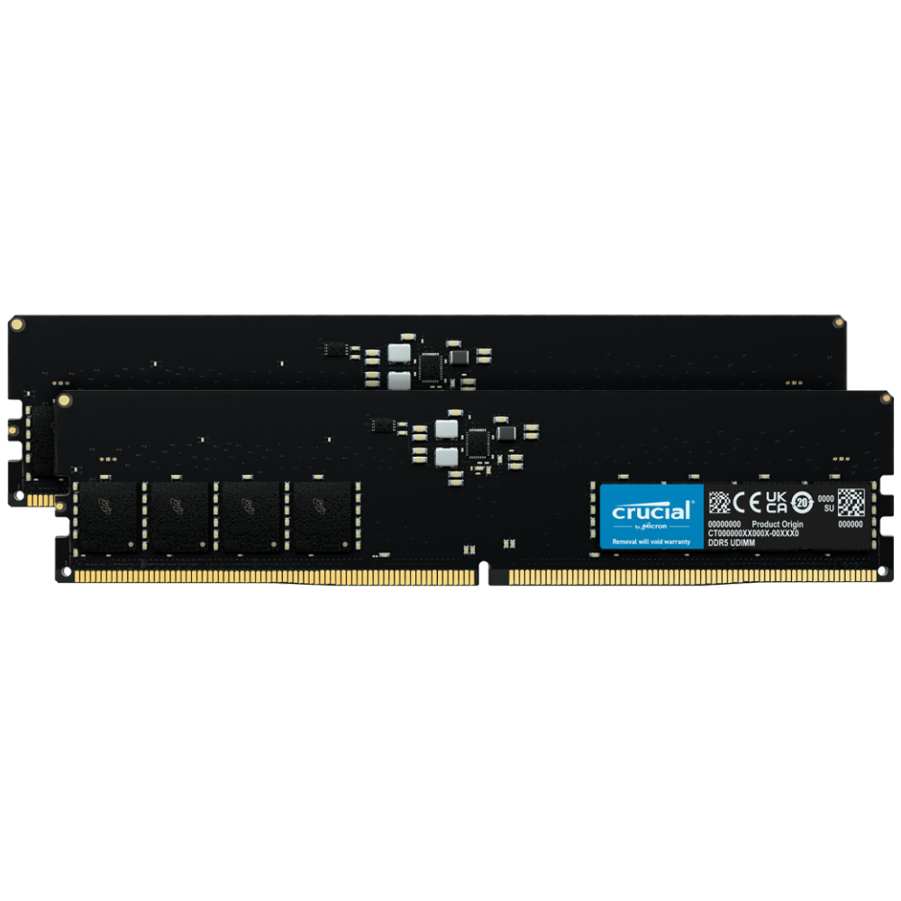 Crucial 64GB  4800MHz DDR5 CL40 UDIMM SDRAM (2x32GB) Memory Kit