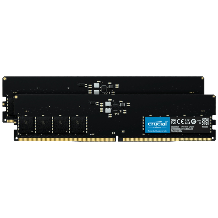 Crucial 32GB 4800MHz DDR5 CL40 UDIMM SDRAM (2x16GB) Memory Kit