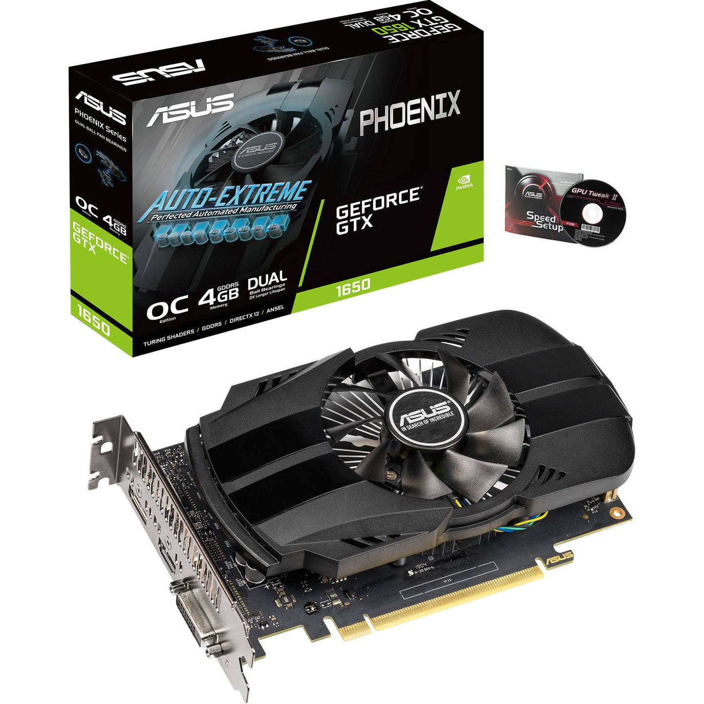Asus Phoenix  GeForce GTX 1650 OC Edition 4GB  GDDR5 Graphics Card