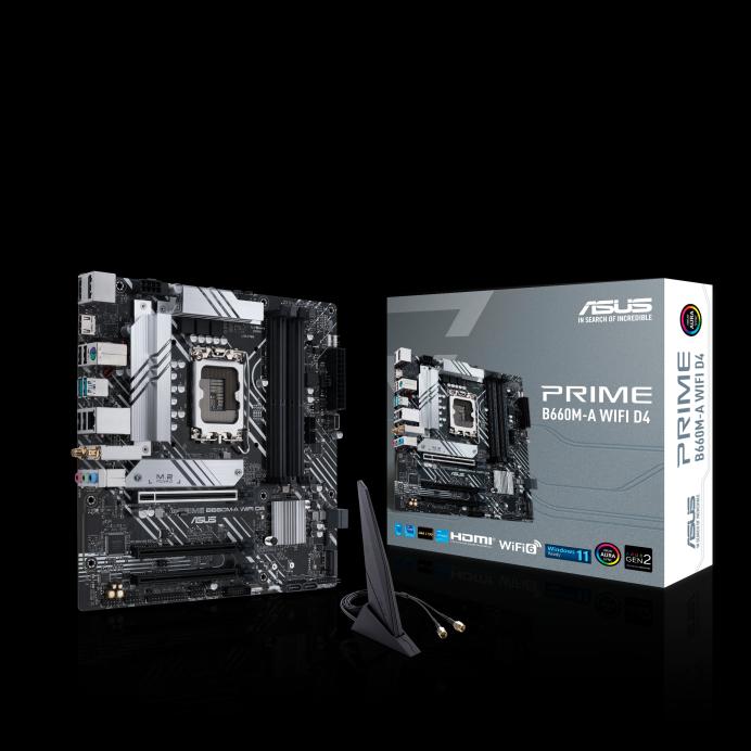 Asus Prime B660M-A WIFI D4 B660 LGA1700 Max.128GB DDR4 PCI Express microATX Motherboard
