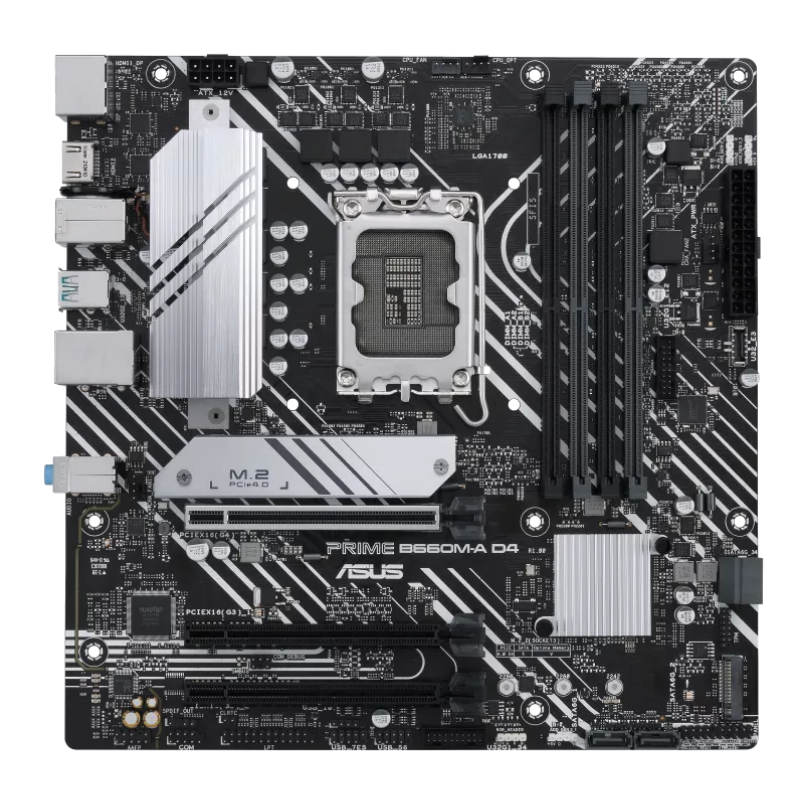 Asus Prime B660M-A D4 LGA1700 Max128GB DDR4 PCIe mATX Motherboard