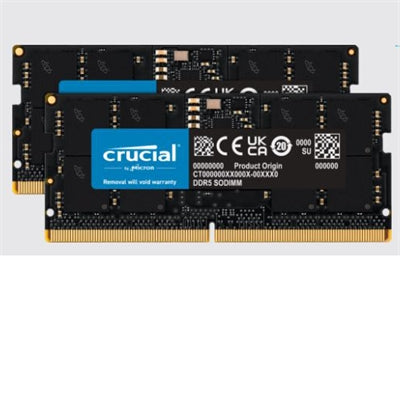 Crucial 32GB DDR5 4800 MHz SO-DIMM Memory Kit (2 x 16GB)