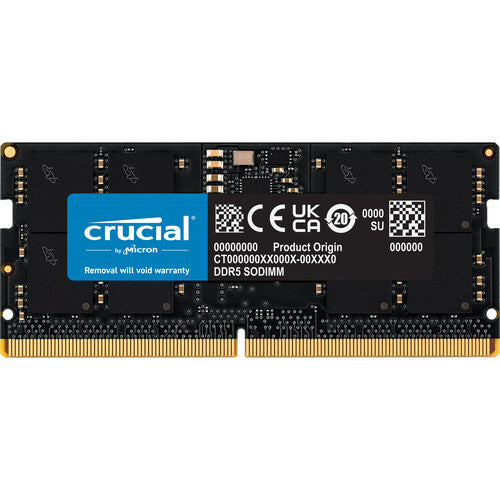 Crucial 16GB 4800MHz DDR5 CL40 SODIMM Memory Module