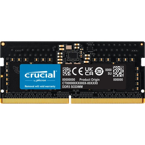 Crucial 8GB 4800MHz DDR5 CL40 SODIMM Memory Module