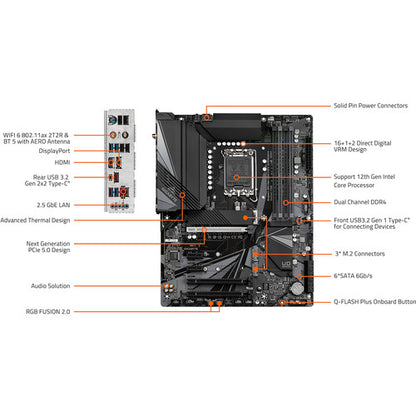 Gigabyte Z690 UD AX DDR4 LGA 1700 ATX Motherboard