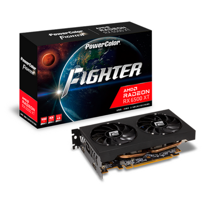 PowerColor AMD Radeon RX 6500XT Fighter 4GB GDDR6 Graphics Card