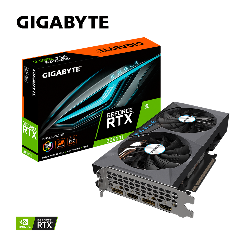 Gigabyte GeForce RTX 3060 Ti EAGLE OC 8GB GDDR6 Graphics Card