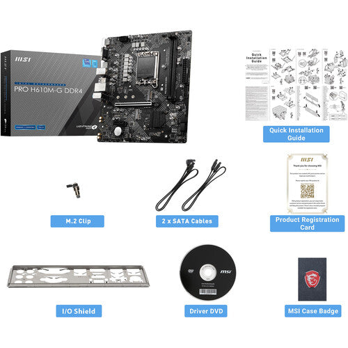 MSI PRO H610M-G DDR4 mATX LGA 1700 Motherboard