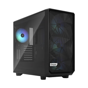 Fractal Design Meshify 2 RGB ATX Mid Tower Computer Case with Light Tinted Tempered Glass Window (Black)