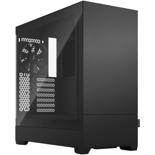Fractal Design Pop Silent ATX Sound Damped Mid Tower Computer Case with Clear Tempered Glass Window (Black)