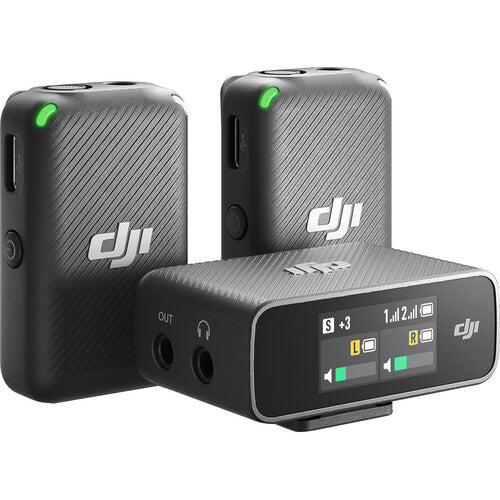 DJI Mic 2-Person Compact Digital Wireless Microphone System-Recorder for Camera & Smartphone (2.4 GHz)