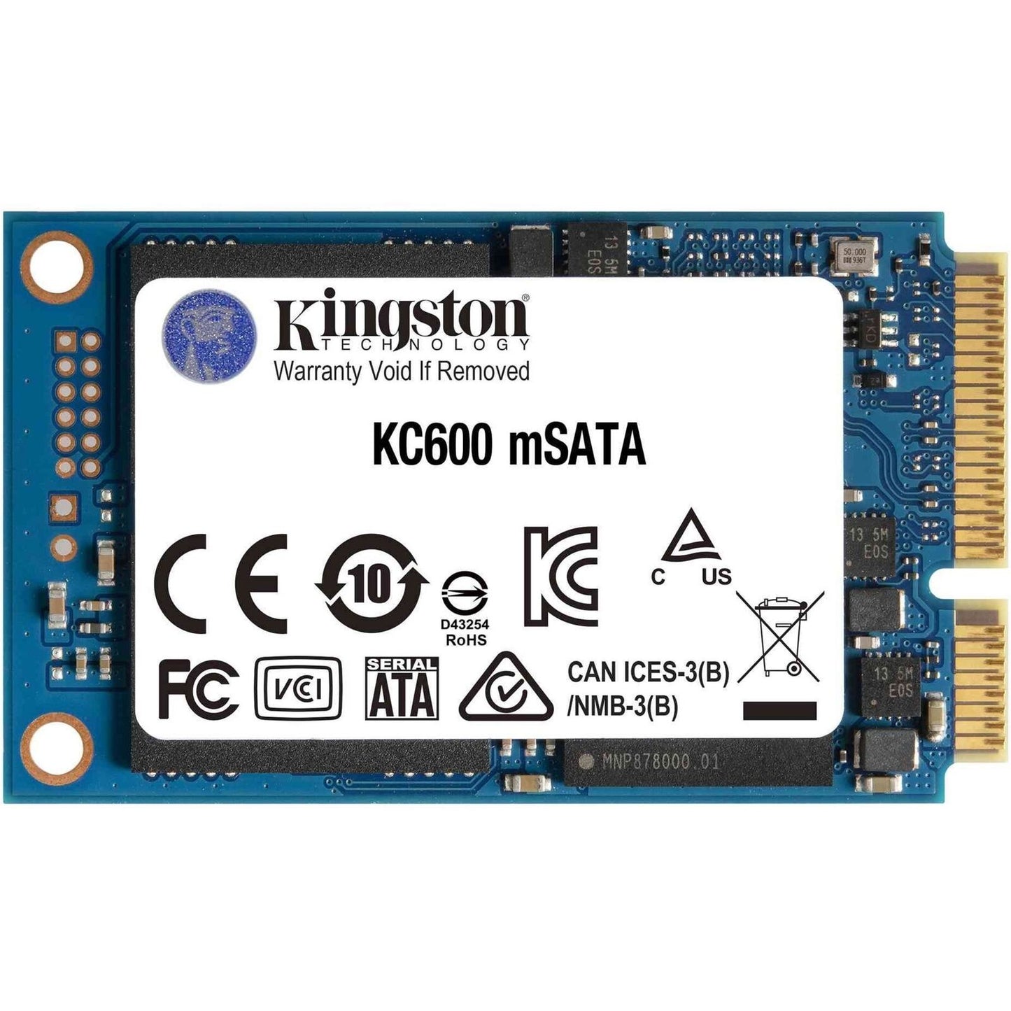 Kingston Solid State Drive SKC600MS-1024G 1024GB KC600 mSATA 3D TLC