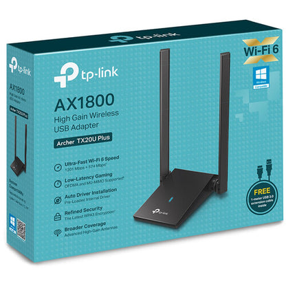 TP-Link Archer TX20U Plus AX1800 Wireless Dual-Band Wi-Fi USB Adapter