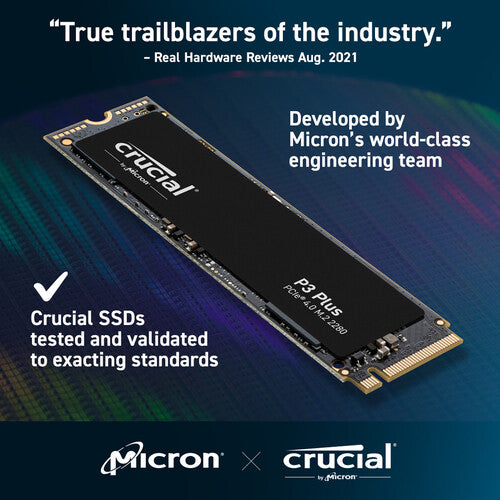 Crucial 500GB P3 Plus NVMe PCIe 4.0 M.2 Internal SSD