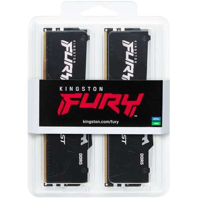 Kingston Memory KF556C40BBAK2-32 32GB 5600MT-s DDR5 CL40 DIMM FURY Beast RGB Kit of 2