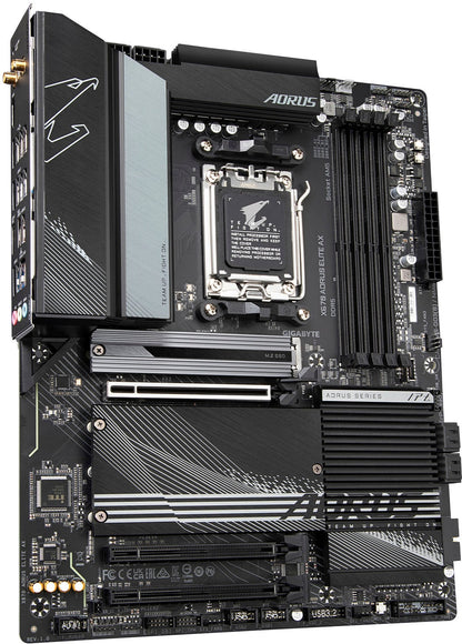 Gigabyte Motherboard X670 AORUS ELITE AX Socket AM5 X670 Maximum 128GB DDR5 ATX